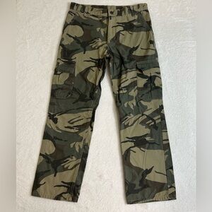 Wrangler Kids Boys Cargo Pants Size 14 Green Cargo Husky Adjustable Waist